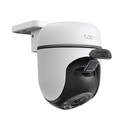 Tapo TC41, Cámara Wi-Fi de Seguridad Exterior, Resolución 3MP, Cobertura de 360°, Visión Nocturna Full-Color, Audio Bidireccional. Grabación en la Nube, Compatible con Alexa (Paquete de 2)