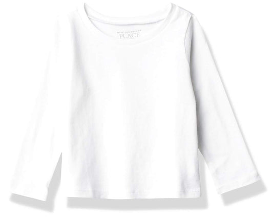 The Children's Place Y Playera básica de Manga Larga para niñas pequeñas Camiseta para Bebé-Niñas