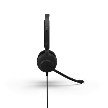 Jabra Evolve 10 Auriculares con Cable con micrófono con cancelación de Ruido para Uso en PC/portátil, fácil configuración USB-A, Certificado TCO, diseño Ligero, Llamadas en línea/Controles de Volumen