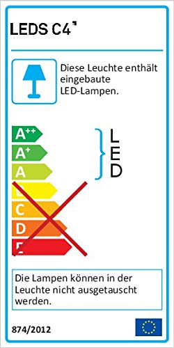 Leds C4 11657 Jep Luminario para Exterior, 25 Led SMD 3000 K (Equipo Incluido), 3.5W, Gris