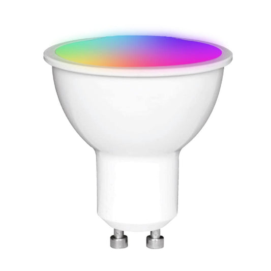 Tecnolite - Foco Inteligente LED de 5W de Potencia, Base GU10, Luz RGB + Blanca, Atenuable, Compatible con App móvil y Asistentes de voz