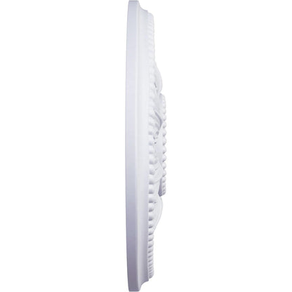 Ekena Millwork CM18ED1 Medallón de techo de Edimburgo, 18 1/8 pulgadas de diámetro exterior x 3 1/2 pulgadas de diámetro interior x 2 3/4 pulgadas, imprimado de fábrica