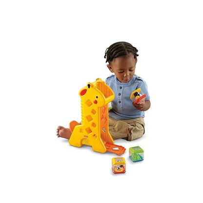 Mattel Fisher-Price Juguete para Bebés Jirafa Bloques Divertidos Desarrollo Sensorial y Motricidad para bebés de 6 Meses en adelante