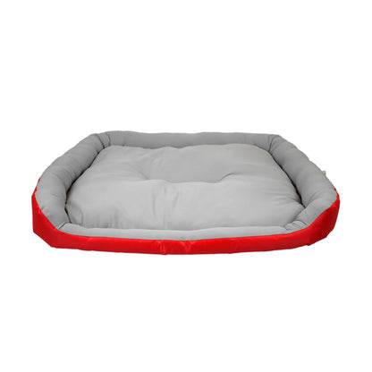 Fancy Pets Cama Rizzo Acolchada e Impermeable para Perro - ROJO - GRIS