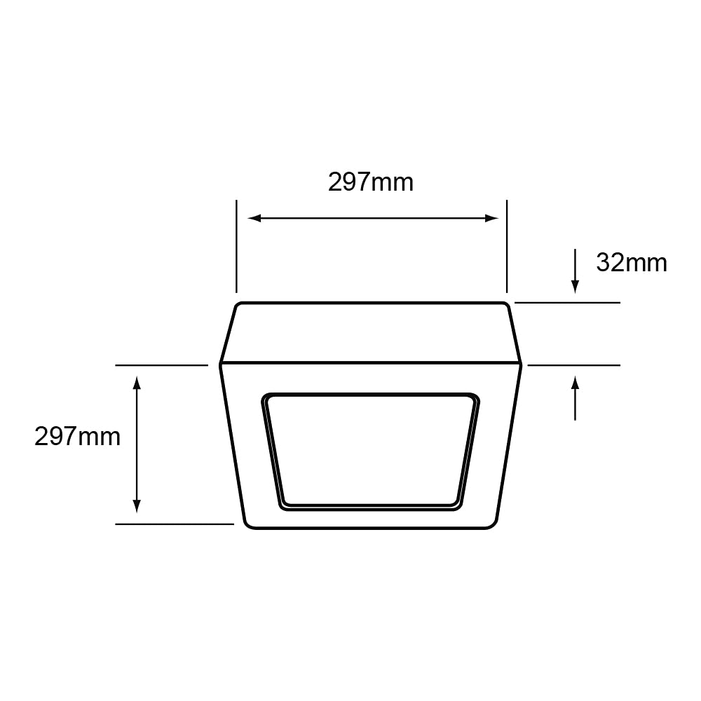 Tecnolite Lampara Sobre poner techo Blanco 24W Luz día 24PTLLEDC65MVB