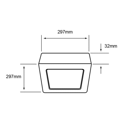 Tecnolite Lampara Sobre poner techo Blanco 24W Luz día 24PTLLEDC65MVB