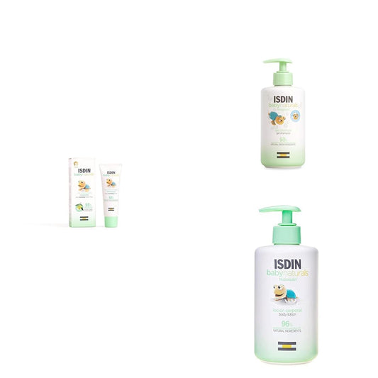 Nutraisdin. Crema Facial Hidratante Diaria para Bebé 50ml + Gel Champú para Bebé 400ml + Loción Hidratante Corporal para Bebé 400 ml