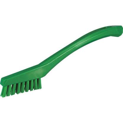 Vikan 44012 Hand-Held Detail Brush, Polypropylene, Polyester Bristle, 8-5/64", Green