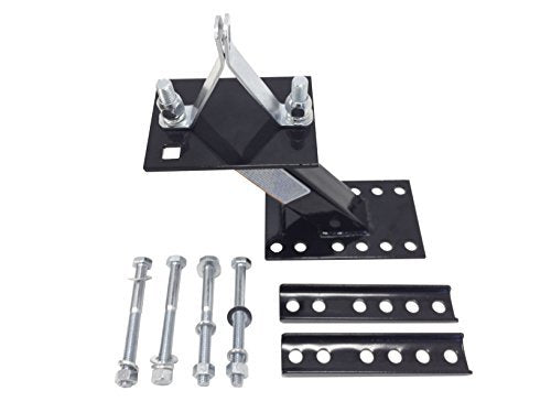 MaxxHaul 80071 Portaequipajes de Repuesto para Remolques con Soporte de Bloqueo de Neumáticos, Negro