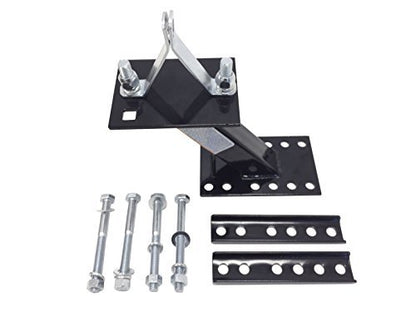 MaxxHaul 80071 Portaequipajes de Repuesto para Remolques con Soporte de Bloqueo de Neumáticos, Negro