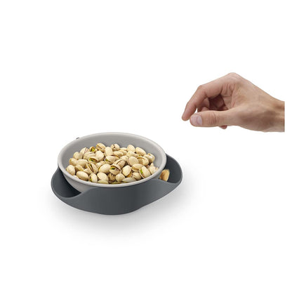 Joseph Joseph 20156 Double Dish Pistachio Bowl and Snack Serving Bowl, Gray
