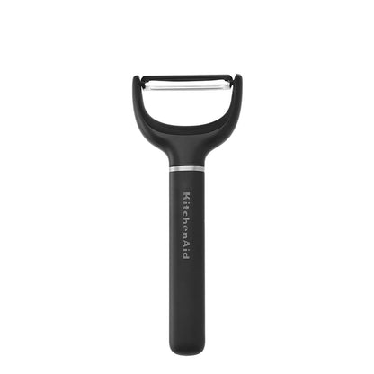 KitchenAid Pelador en Y, Hoja Recta de Acero Inoxidable, Mango Ergonómico Negro