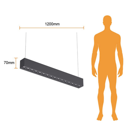 Tecnolite Lámpara Lineal LED 2 en 1, 1.20 m. de Longitud 40 W, Luz Blanca Neutra, Atenuable, LED integrado