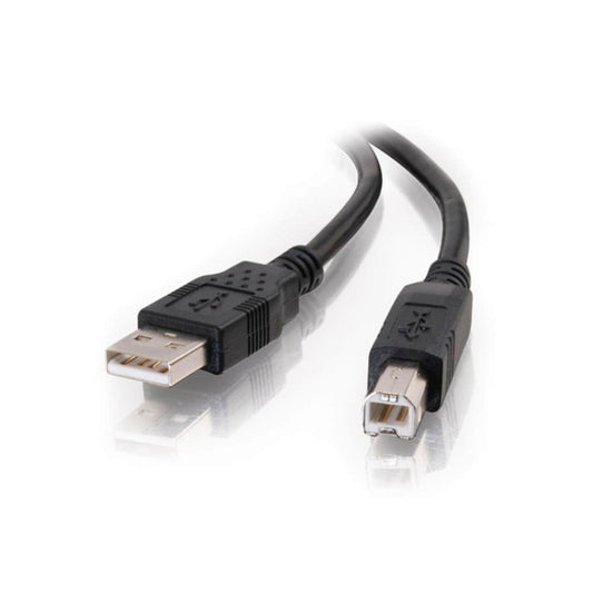 C2G 28102 USB Cable - USB 2.0 A Male to B Male Cable for Printers, Scanners, Brother, Canon, Dell, Epson, HP and more, Black (6.6 Feet, 2 Meters)