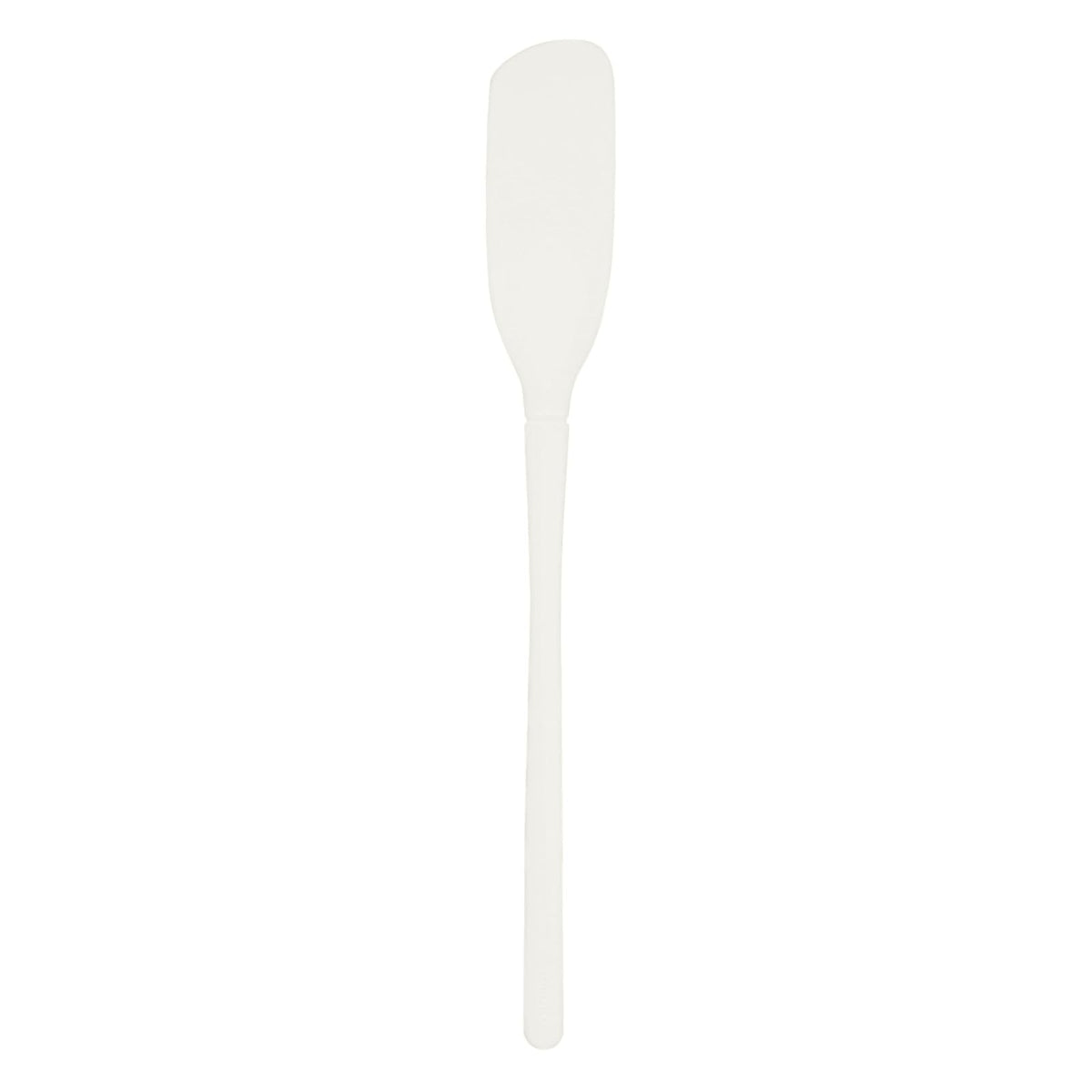Tovolo Flex-Core Batidora de borde flexible con mango extralargo, cabeza en ángulo que llega por debajo de las cuchillas, espátula de silicona para batidos y cócteles mezclados, 1 EA, blanco