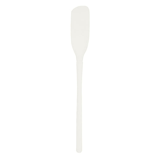Tovolo Flex-Core Batidora de borde flexible con mango extralargo, cabeza en ángulo que llega por debajo de las cuchillas, espátula de silicona para batidos y cócteles mezclados, 1 EA, blanco