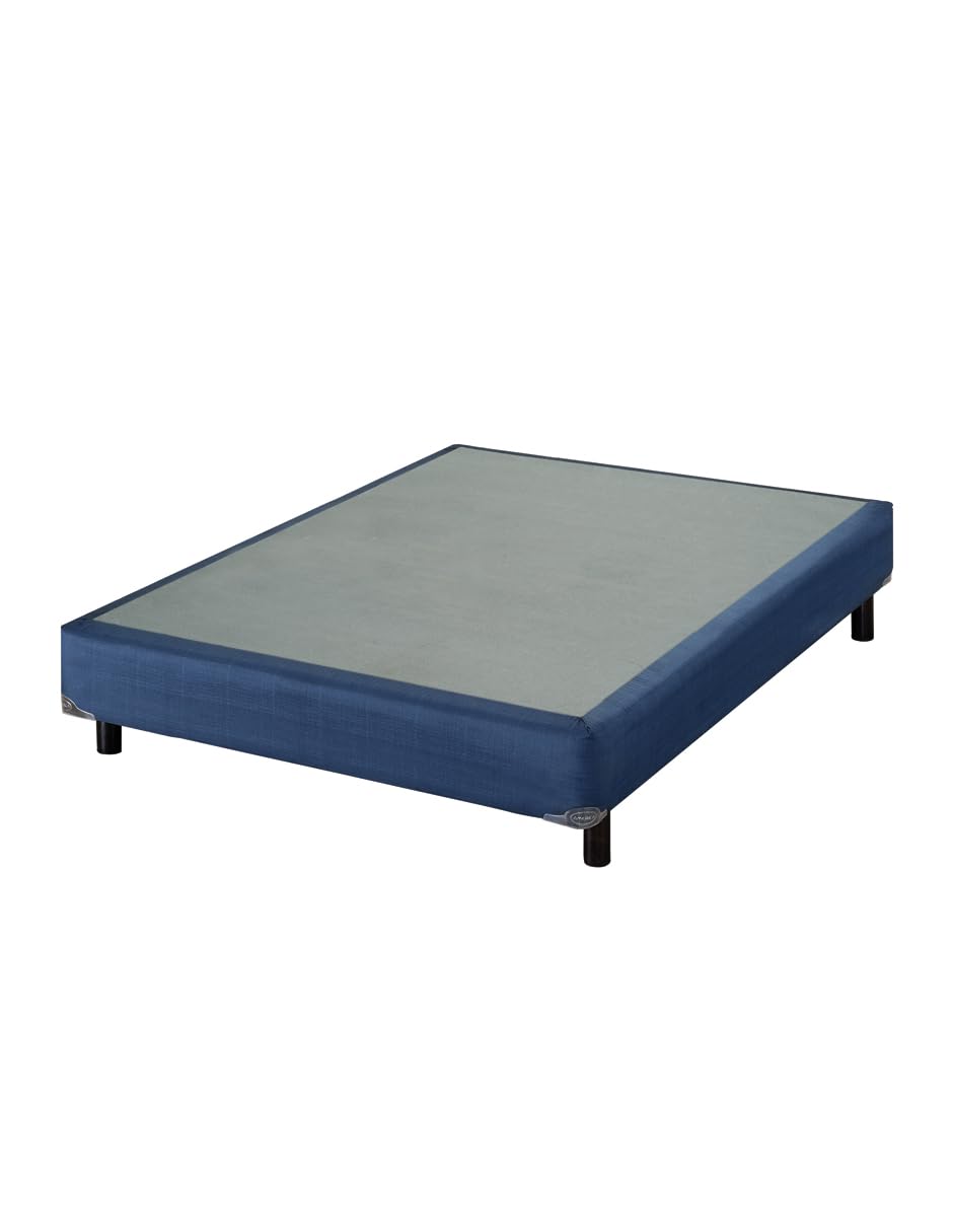 Base de Cama Individual America, Color Azul, BOX para Cama, 35 cm, Tapizada