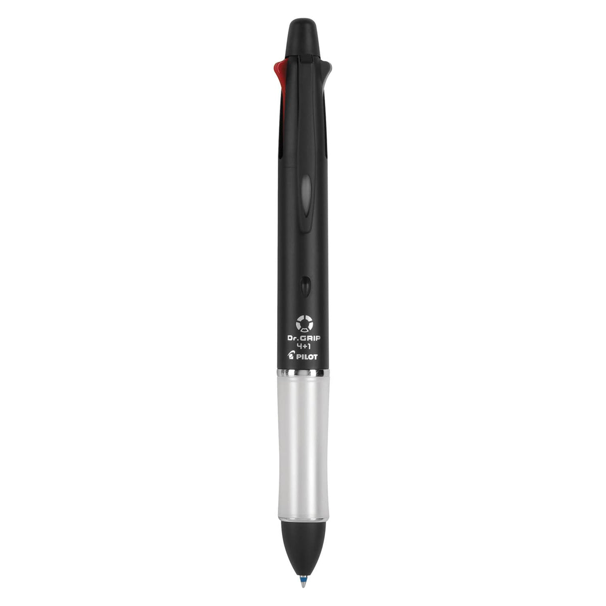 Pilot Dr. Grip 4+1 Multifunction Ballpoint Pen + Pencil, Assorted Color Inks, Black Barrel, 1-Pack (36220)