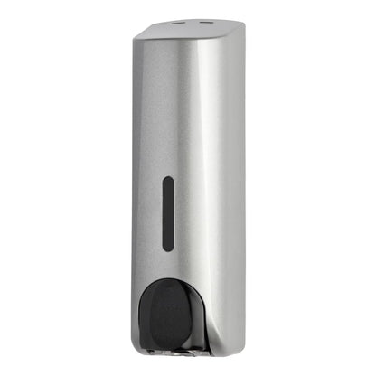 EZPULL Draco 1120-3R - Dispensador de jabón para Pared, 2 Unidades, 350 ml, Color Blanco y Plateado, Plateado (Single Silver), Single Silver, 1, 1