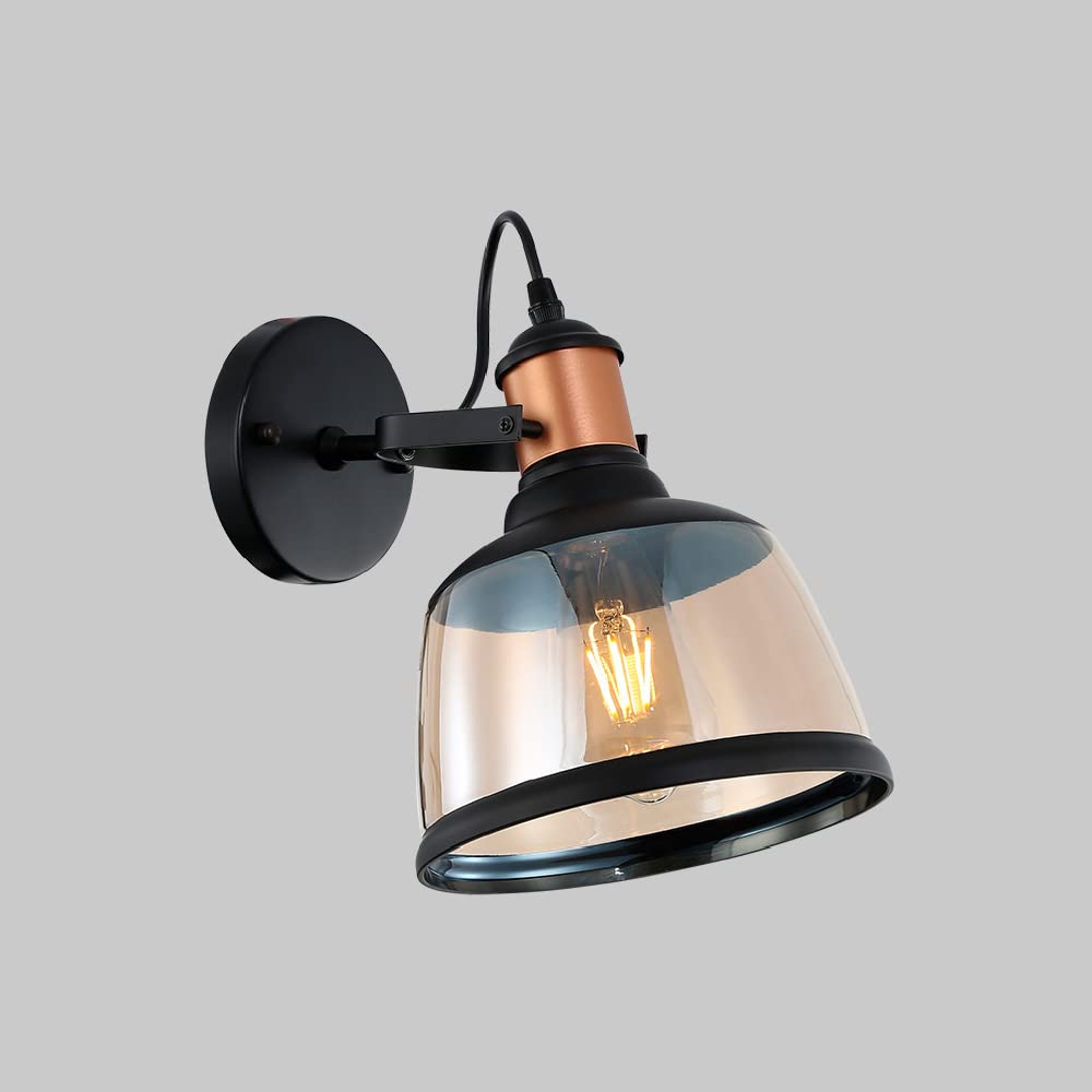 Tecnolite Lámpara de Pared Arbotante Cristal, Potencia Máx. 60 W, 1 Base E27, Sobreponer, No incluye foco