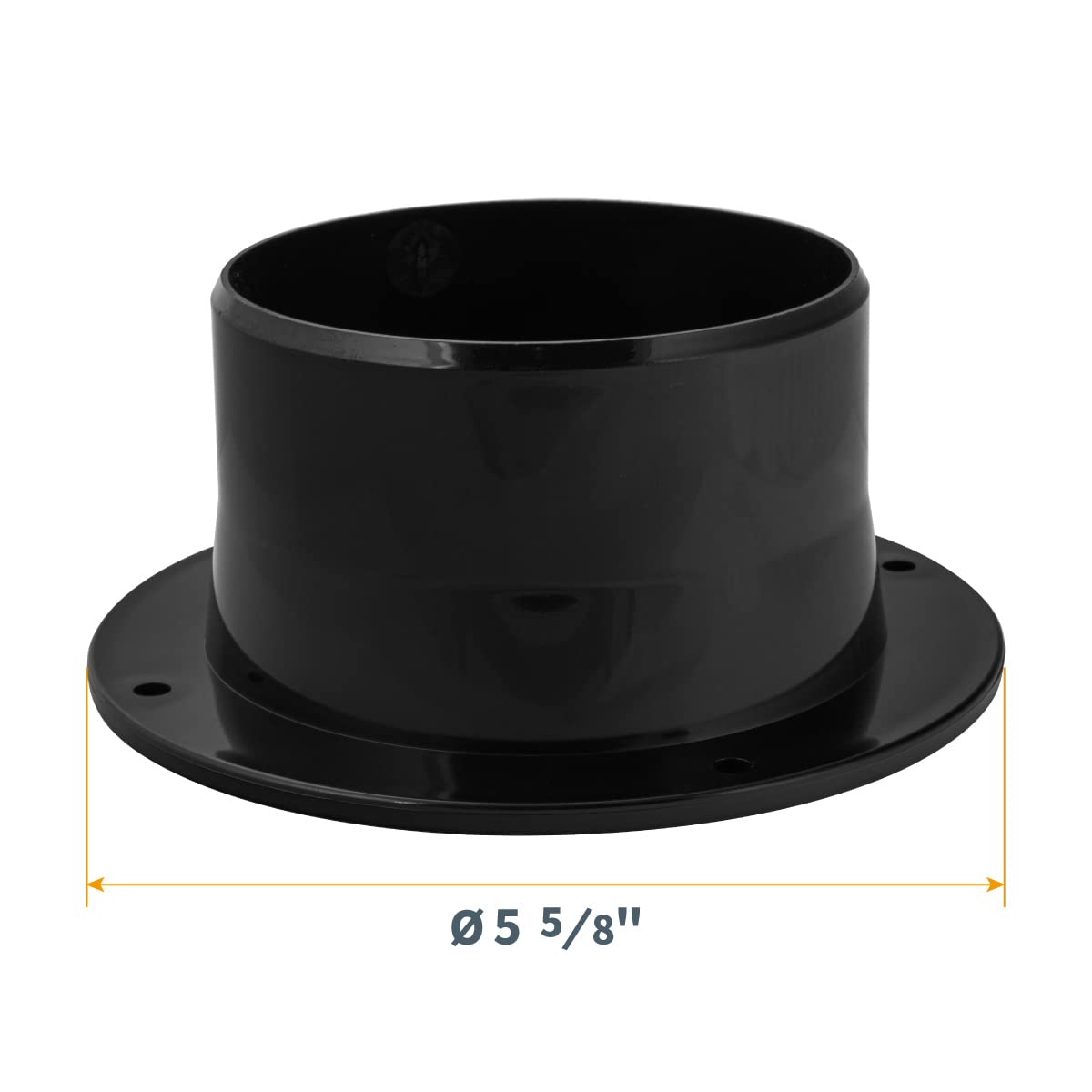POWERTEC 70126 Brida de entrada, conector de conducto de recogida de polvo OD de 4 pulgadas