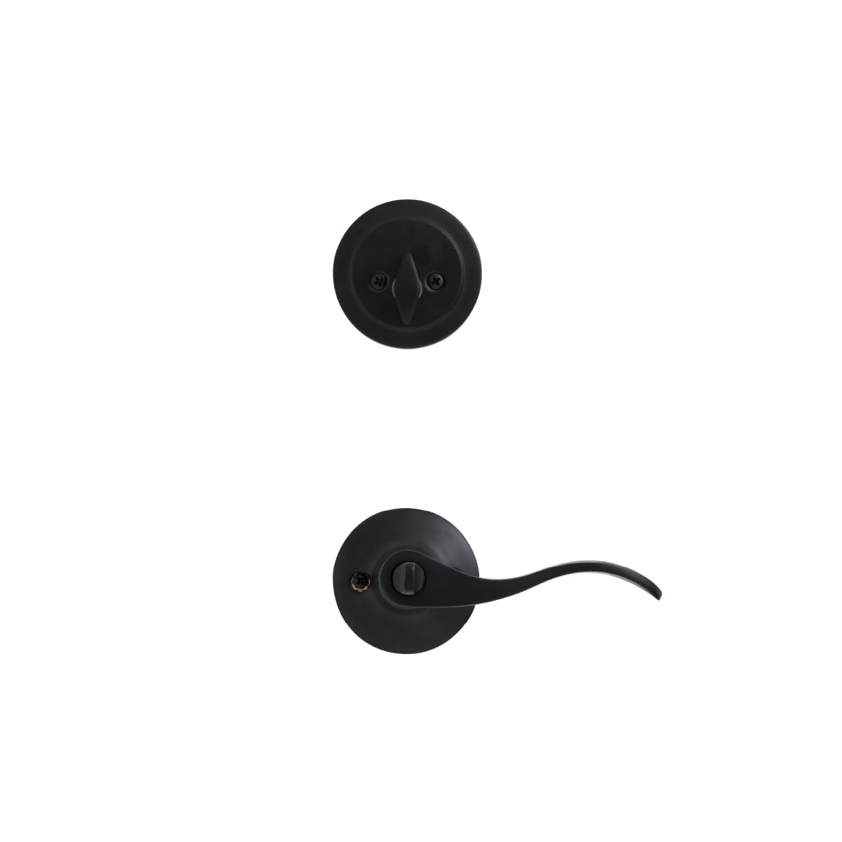 Phillips Combo Cerrojo/Manija Nogal Para Entrada LLave-Mariposa Negro