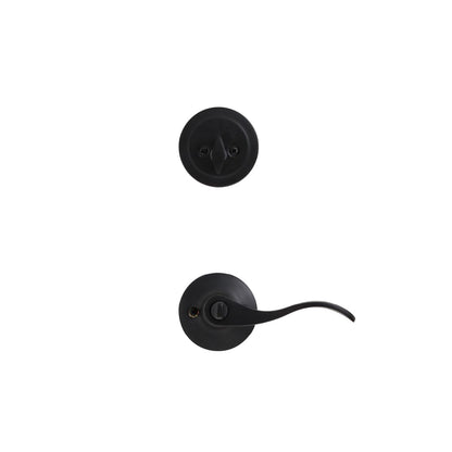 Phillips Combo Cerrojo/Manija Nogal Para Entrada LLave-Mariposa Negro
