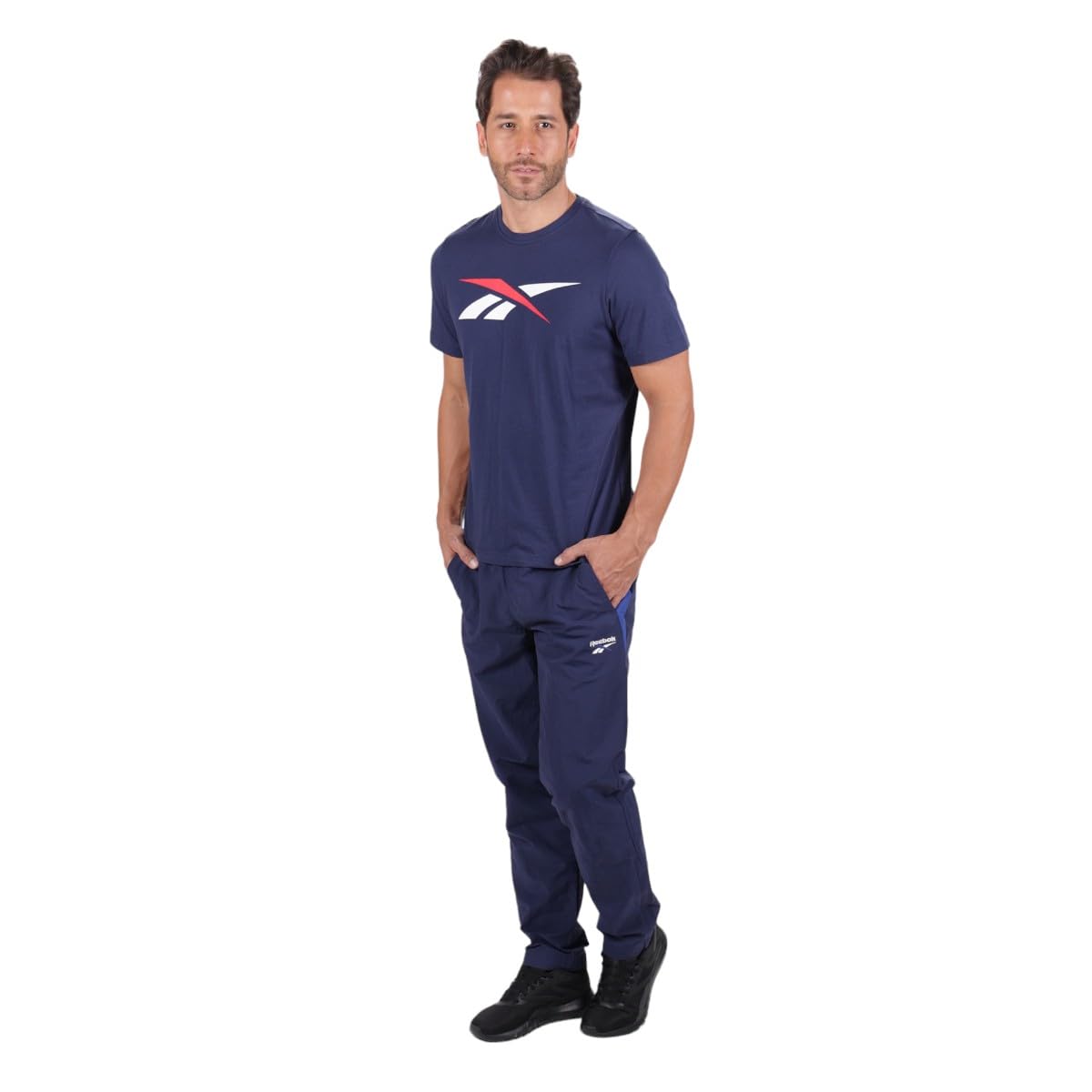 Reebok 100206020-3711-S Playera Vector tee para Hombre, M, Azul Marino