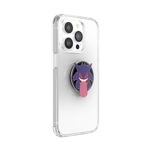 PopSockets - Empuñadura para teléfono con Soporte expandible, Agarre calcomanía, Esmalte, Pokémon, Brilla en la Oscuridad Gengar Night Shade