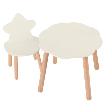 DUDUK Set de Mesa Nube con Silla Estrella - 7 Colores | Diseño Infantil (Ostión)
