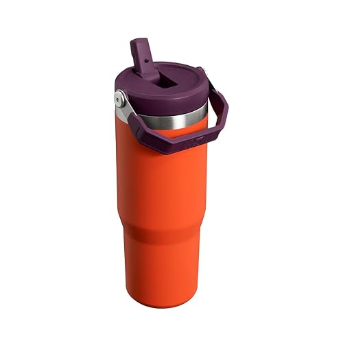 Termo Stanley IceFlow FlipStraw Tumbler 887ml - Stanley Termo de acero inoxidable con popote abatible