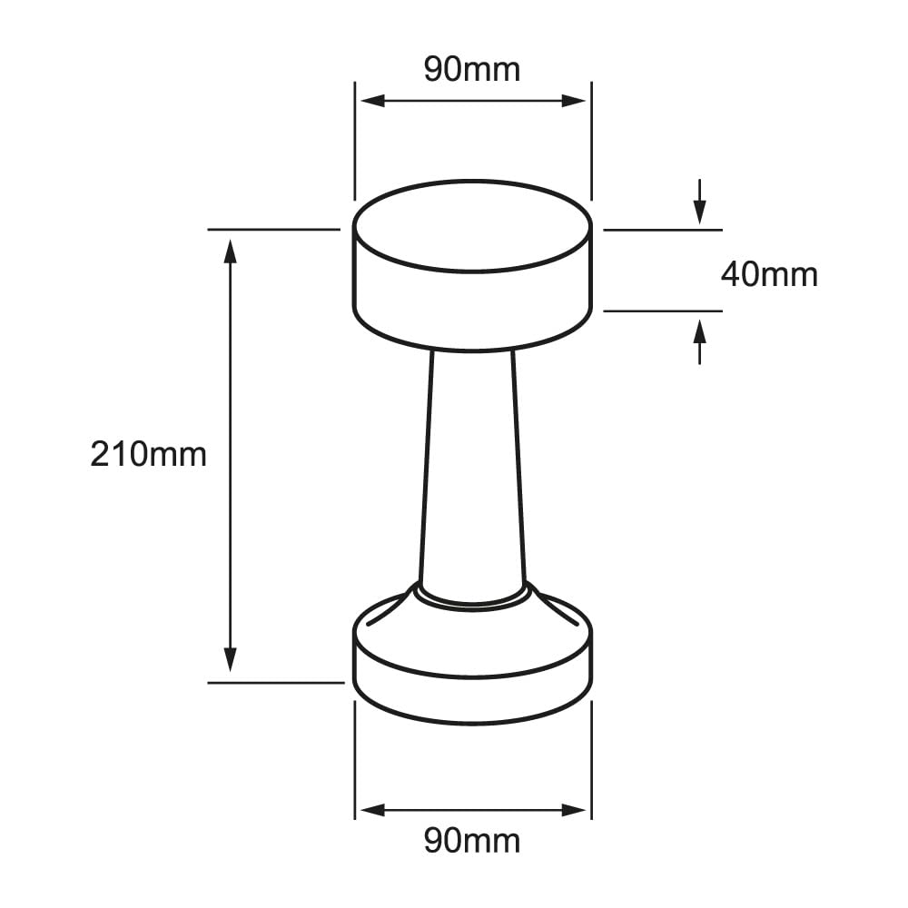 Tecnolite - Lámpara de Mesa LED 3 W Portátil, Recargable, Luz Blanca Ajustable y Atenuable Táctil, Lámpara Interior para Restaurante