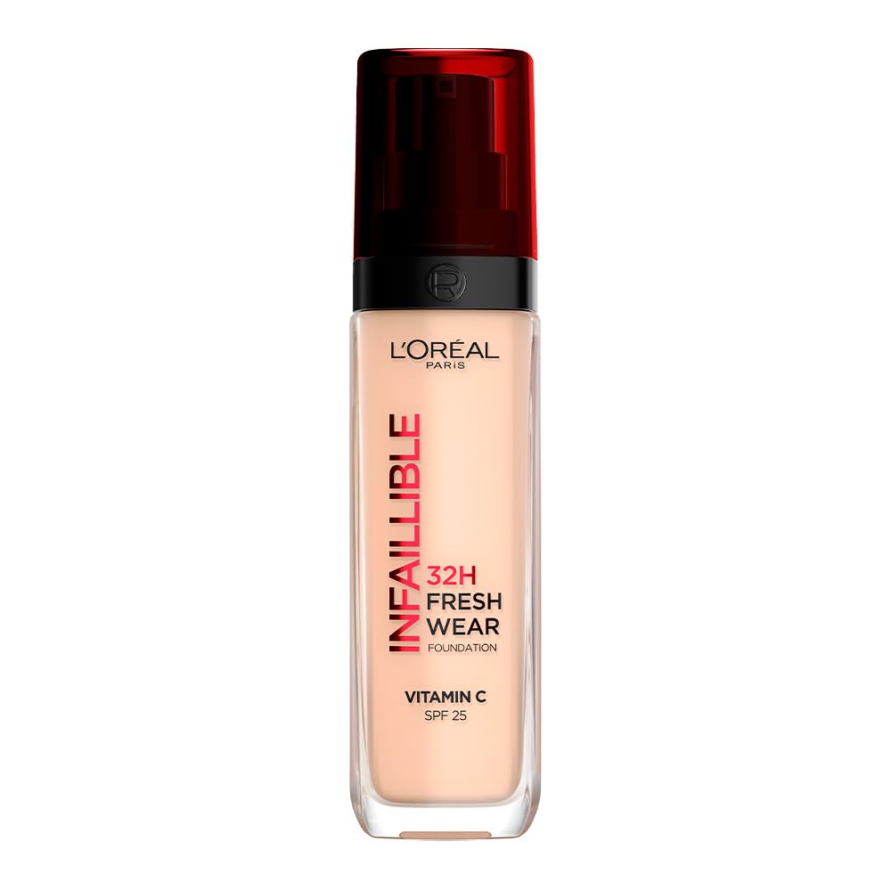 L'Oréal Paris Infallible 32H Freshwear Base de Maquillaje Líquida, Larga Duración y Alta Cobertura, Tono 020 Neutral, 30ml