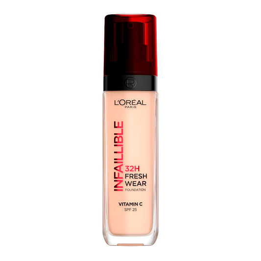 L'Oréal Paris Infallible 32H Freshwear Base de Maquillaje Líquida, Larga Duración y Alta Cobertura, Tono 020 Neutral, 30ml