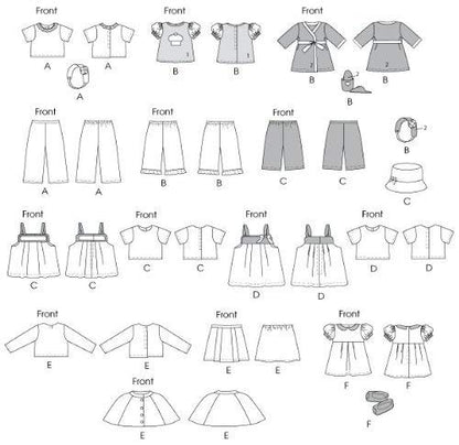 McCall Patterns M6526 18-Inch/46cm Doll Clothes, One Size