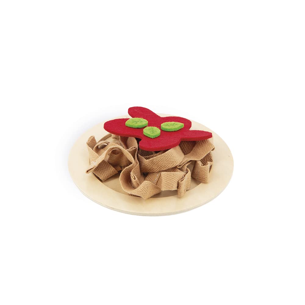 Janod - Pasta Mix - Juguete de Imitación Cocina y Vajilla - 58 Elementos de Madera, Cartón y Fieltro - Certificado FSC - Pintura al Agua - A Partir de 3 Años.