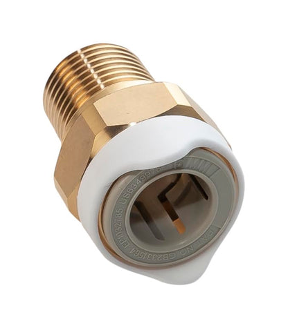 Whale WX1513 Adaptor, Connects 15mm Tubing to ½-in. NPT Male, Brass, Quick-Connect