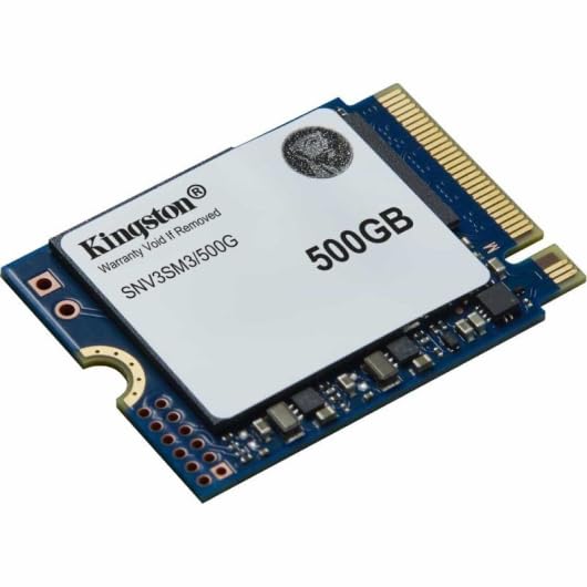 Kingston SSD NV3, Capacidad: 500GB, Factor de Forma: M.2 2230, Interfaz: NVMe PCIe Gen 4.0 x 4 Carriles, Lectura: 5000MB/s y Escritura: 3000MB/s, SKU: SNV3SM3/500G