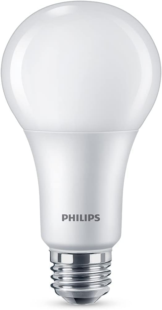 Philips foco LED Basic esmerilada A21 no regulable, tecnología EyeComfort, 2150 lúmenes, blanco suave (2700 K), 18,5 W = 150 W, base E26, interior, 1 paquete