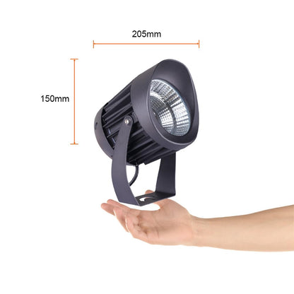 Tecnolite Lampara Sobreponer en piso exterior Negro 30W Luz suave cálida 30HLED764MV30N