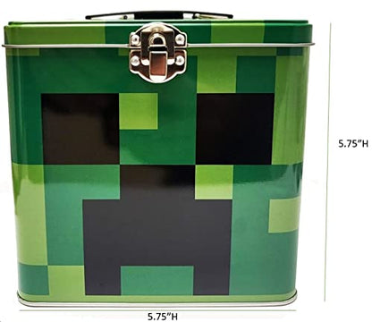 The Tin Box Company Minecraft XL - Lata de almacenamiento con asa, Minecraft