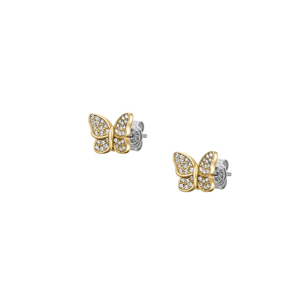 Artetes de botón Fossil JF04922710 Sutton de acero inoxidable en color dorado para dama