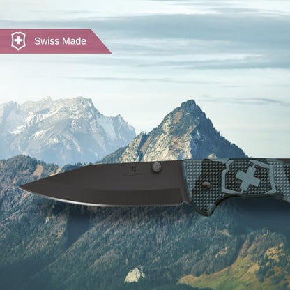 Victorinox Navaja Evoke Alox, 4 Usos, Azul Camuflaje