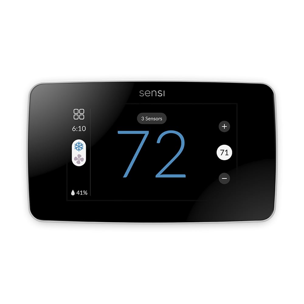 Termostato inteligente Sensi Touch 2 con pantalla táctil a color, programable, Wi-Fi, privacidad de datos, aplicación móvil, bricolaje sencillo, funciona con Alexa, certificación Energy Star, ST76W,