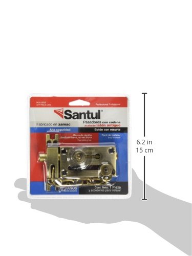 Santul 8228 Pasador para Puerta con Cadena, Latón Antiguo