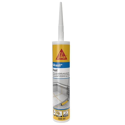 Sikasil® Pool es un Sellador de Silicón de Curado Neutro de un Componente para Uso en Piscinas y Áreas Permanentemente Húmedas.- A prueba de agua Transparente - Cartucho 300 ml