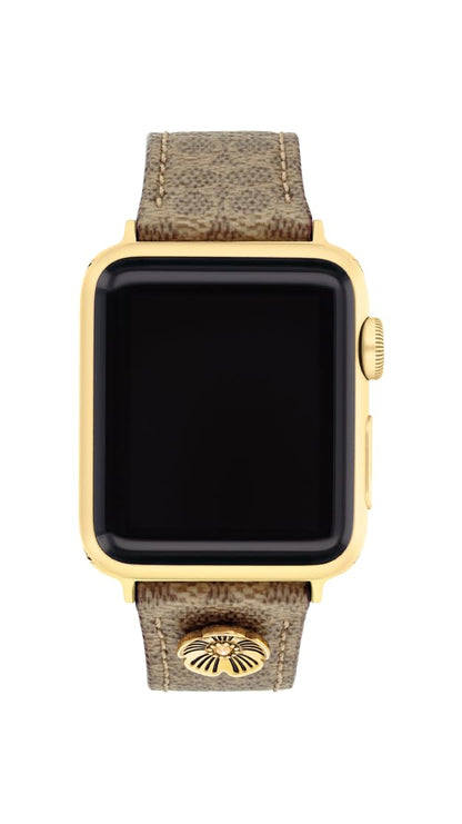 Coach - Apple Straps - Correa para Mujer 14700235 - Flower Embellishment en Piel - Compatible 38/40/41 mm - Diseño Elegante y Femenino
