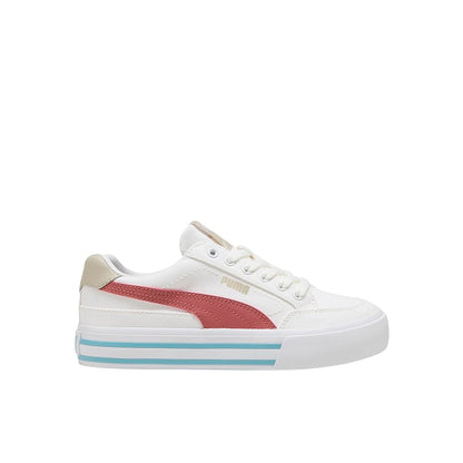 PUMA Court Classic Vulc Tenis Unisex para Niños - 24.5 cm - Blanco-exótico rojo Ah25