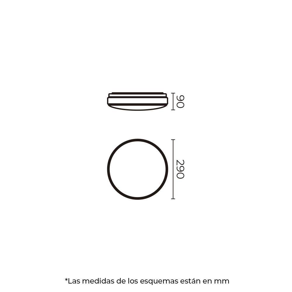 ILLUX Lámpara de sobreponer techo, LED, luz cálida (3000K), chico, 14W, anti-deslumbramiento, para cocina, garajes, escaleras, despensas. Illux – TL-6014.B30