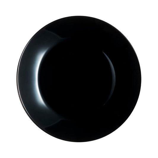 Luminarc 307-5973 Juego 6 Platos Trinche o Llanos Estilo Moderno, Elaborada Cerámica con Acabado Brillante, Colección Zelie Arcopal, Negro, 25 cm, Hecho en Francia